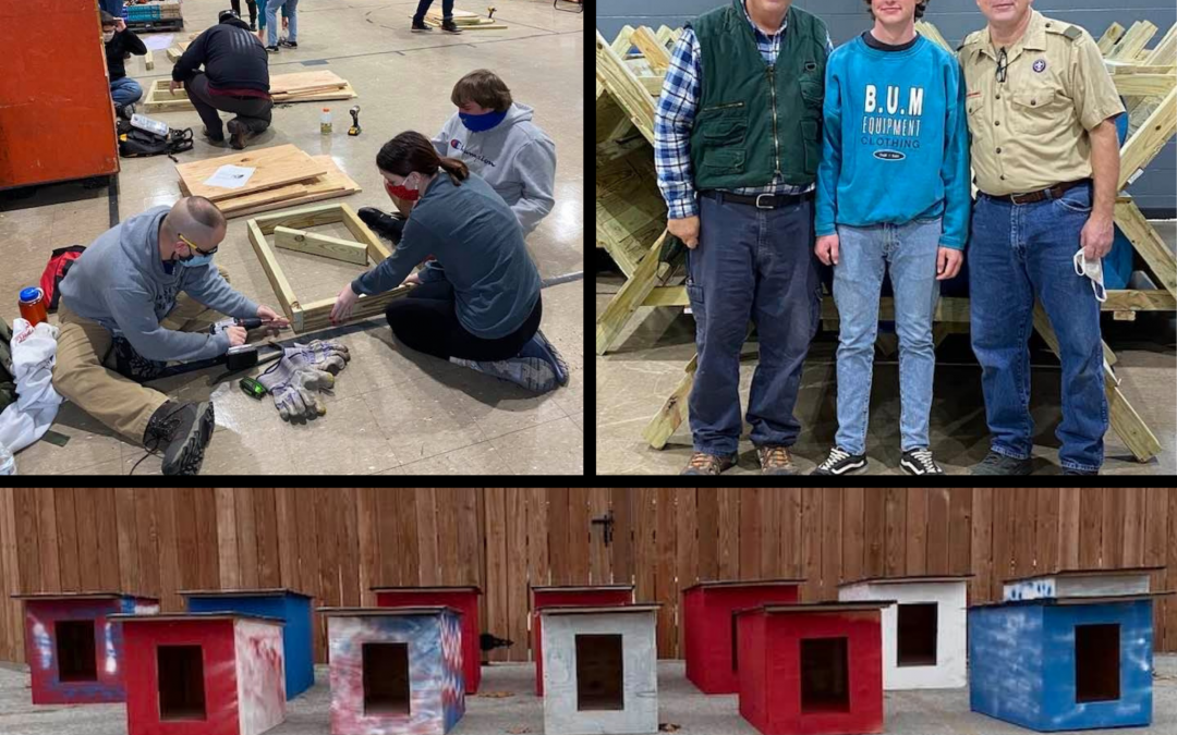 Volunteers Build 30 Dog Houses in One Day for Metro East Community